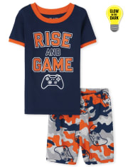 Pyjama en coton coupe ajustée Glow Gamer pour garçon