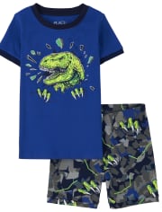 Boys Dino Snug Fit Cotton Pajamas