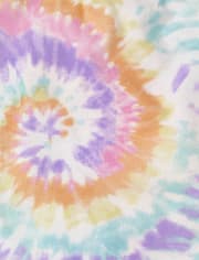 Womens Matching Family Rainbow Tie Dye Snug Fit Cotton Pajamas