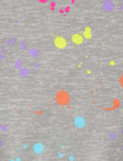 Camiseta sin mangas estampada con lazo en la parte delantera para niñas