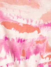 Camiseta sin mangas estampada con lazo en la parte delantera para niñas