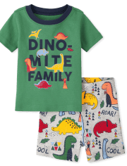 Unisex Baby And Toddler Dino Snug Fit Cotton Pajamas