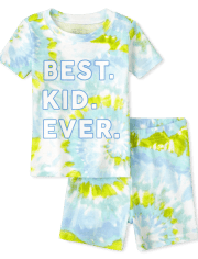 Baby And Toddler Boys Matching Family Tie Dye Snug Fit Cotton Pajamas