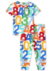 Unisex Baby And Toddler Numbers Snug Fit Cotton Pajamas