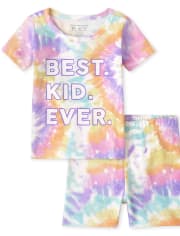 Baby And Toddler Girls Matching Family Tie Dye Snug Fit Cotton Pajamas