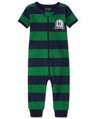 Baby And Toddler Boys Striped Snug Fit Cotton One Piece Pajamas