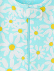 Baby And Toddler Girls Daisy Snug Fit Cotton One Piece Pajamas