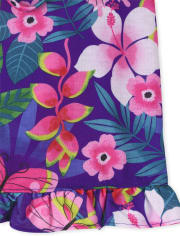 Girls Floral Ruffle Nightgown