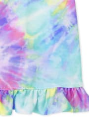 Girls Tie Dye Ruffle Nightgown