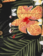 Baby And Toddler Boys Tropical Poplin Button Up Shirt