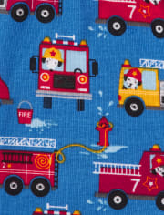 Baby And Toddler Boys Fire Truck Snug Fit Cotton Pajamas