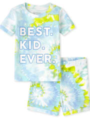 Baby And Toddler Boys Matching Family Tie Dye Snug Fit Cotton Pajamas