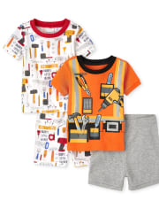 Bébé Et tout-petit Construction Snug Fit coton Pyjama 2-Pack