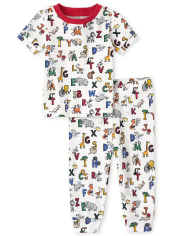 Baby And Toddler Alphabet Snug Fit Cotton Pajamas