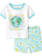 Baby And Toddler Girls Earth Snug Fit Cotton Pajamas
