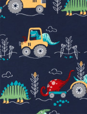 Paquete de 4 tops de tractor Dino para niños pequeños