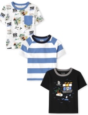 Toddler Boys Pirate Top 3-Pack