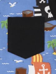 Paquete de 3 camisetas sin mangas de pirata para niños pequeños