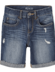 Boys Distressed Denim Shorts