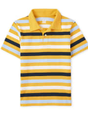Boys Striped Jersey Polo