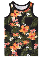 Boys Tropical Pocket Tank Top