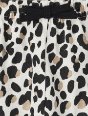 Baby Girls Leopard Paperbag Waist Shorts 3-Pack
