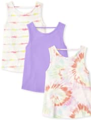 Girls Cut Out Tank Top 3-Pack