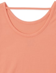 Paquete de 3 camisetas sin mangas con aberturas para niñas