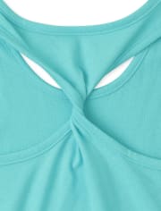 Paquete de 3 camisetas sin mangas con espalda torcida para niñas