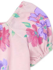 Top con abertura floral para niñas