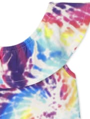 Top con volantes y estampado para niñas