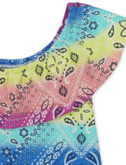 Girls Print Ruffle Top