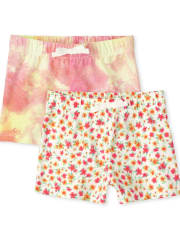Lot de 2 shorts imprimés pour fille