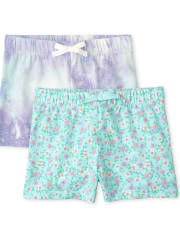 Lot de 2 shorts imprimés pour fille