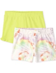 Lot de 2 shorts à volants pour fille