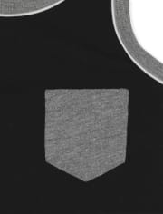 Boys Piped Pocket Tank Top