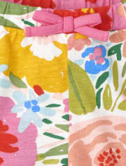 Lot de 3 shorts à volants fleuris pour bébé fille