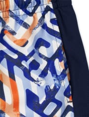 Shorts deportivos de baloncesto con estampado para niños