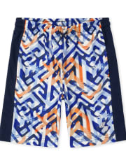 Shorts deportivos de baloncesto con estampado para niños
