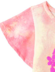 Girls Graphic Flutter Top