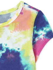Girls Tie Dye High Low Top 3-Pack