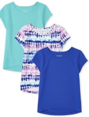 Girls Print High Low Top 3-Pack