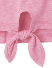 Girls Tie Front Top