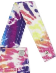 Short en sergé tie-dye arc-en-ciel pour fille