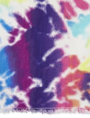 Short en sergé tie-dye arc-en-ciel pour fille