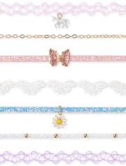 Girls Unicorn Choker Necklace 7-Pack