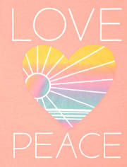Girls Love Peace Graphic Tee