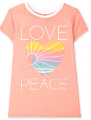 Girls Love Peace Graphic Tee
