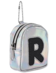 Girls Holographic Initial Backpack Pouch