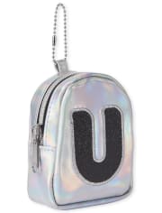 Girls Holographic Initial Backpack Pouch